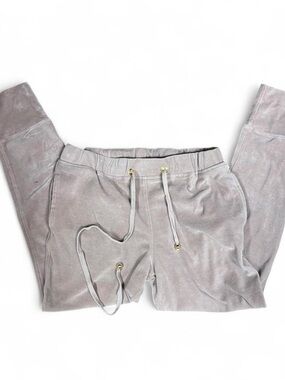 Pink Farm Rio Velvet Joggers with Gild Detailing